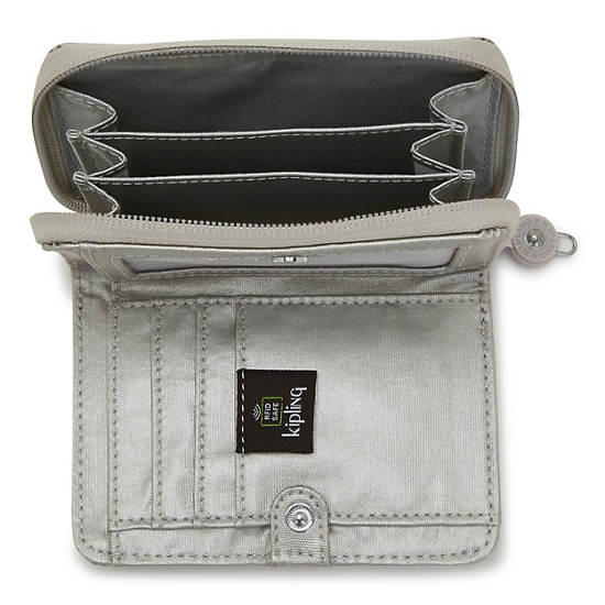 Portefeuilles Kipling Money Love Metallic Small Wallet Argent | FR 1008RV